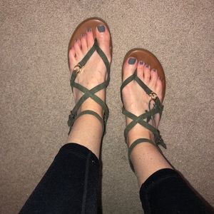 Guess olive green women’s sandal